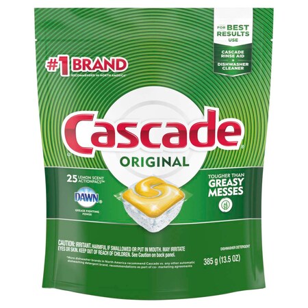 Cascade Dishwashing Powder And Liquid Lemon Scent 13.5 oz., PK5 80688